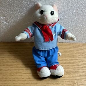 Vintage Stuart Little Plush Clip-On Backpack Keychain Sailor Suit w Sneakers 7”